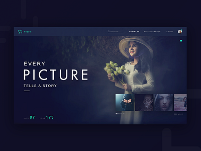 Photography Website clean minimal photography ui website