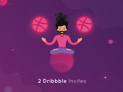 Dribbble Invites design dribbble dribbble invite galaxy graphic invite simple space two ui universe