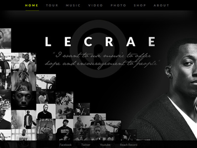 Lecrae black and white christian hip hop home page hope lecrae rap reach record urban culture web design