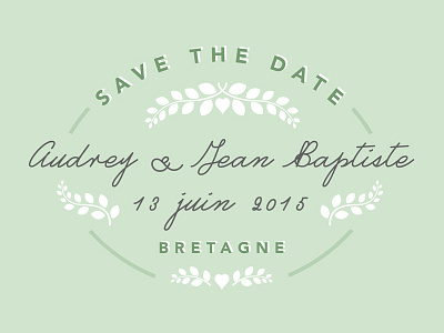 Save the date invitation leaf save the date wedding