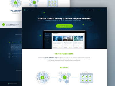 Fundfinder Landing page