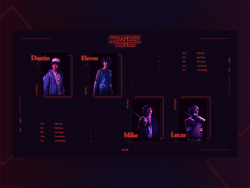 Stranger Things-Animation ae animation gif interface stranger things ui website