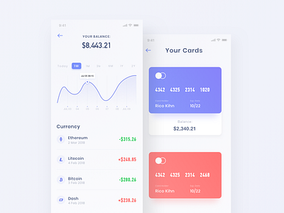 Digital currency UI design