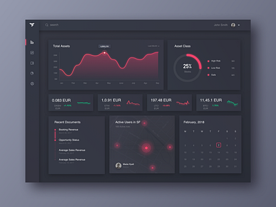 Dashboard UI | Dark by Daw_Zhang for BestDream on Dribbble