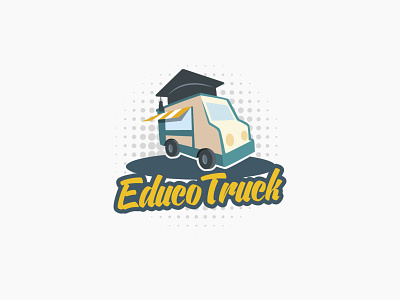 Educotruck! branding design flat icon illustration illustrator logo logodesign logotype minimal minimalist logo vector