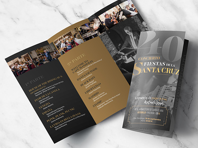 40 Aniversario Orquesta / 40th Anniversary Orchestra brochure brochure design design flat indesign minimal