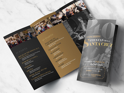 40 Aniversario Orquesta / 40th Anniversary Orchestra brochure brochure design design flat indesign minimal