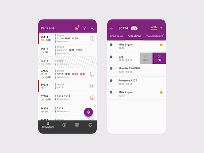 Train station management app app management mobile station train ui ux