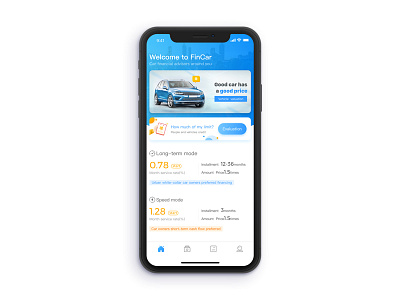 fincar app finance ui ux