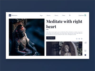 Zen classical clean color design meditation ui zen