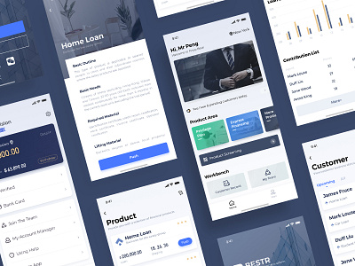 Bestr app clean clear color design finance ui ux