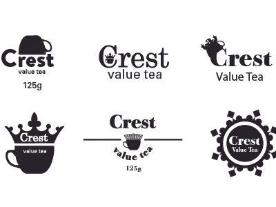 Crest Value Tea Logo Process