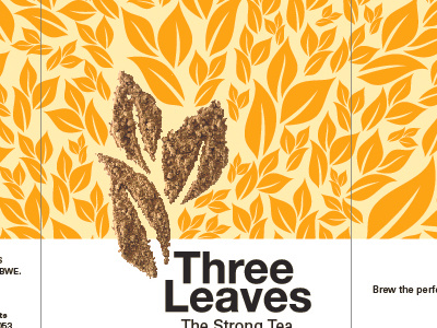 Three Leaves Ginger Tea decaf ginger leaves packaging pattern tea three leaves