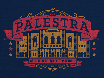 Palestra T-Shirt Design basketball college logo palestra philadelphia philly sports t shirt design tee vintage worn