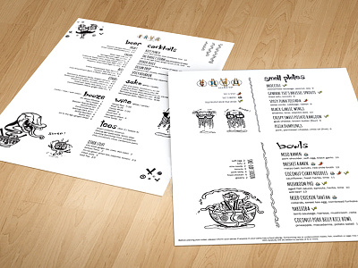 Menu Design for Cheu Noodle Bar