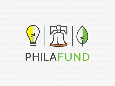 Runner Up Logo - Philafund bank blue branding green icon leaf lightbulb logo logo design money philadelphia philly