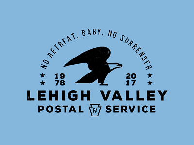 Lehigh Valley Postal Service eagle logo mail postal service springsteen stars t shirt design typography
