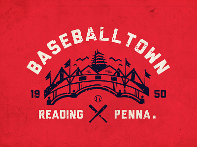 Reading, Pa Baseball Town T-Shirt Design baseball baseballtown pennsylvania reading sports t shirt design