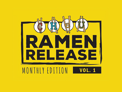 Ramen Release Logo for Cheu Noodle Bar cheu food logo design noodles philadelphia philly ramen restaurant yellow