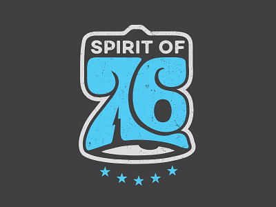 Spirit of 76 76 76ers bell black blue branding liberty bell logo philadelphia philly sports stars t shirt design