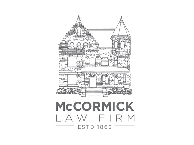 McCormick Law Firm Logo Design corporate house illustration law firm lawyer logo logo design
