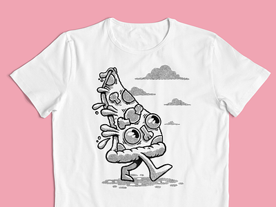 Pizza Dude cartoon character design design doodle illustration pizza tshirt