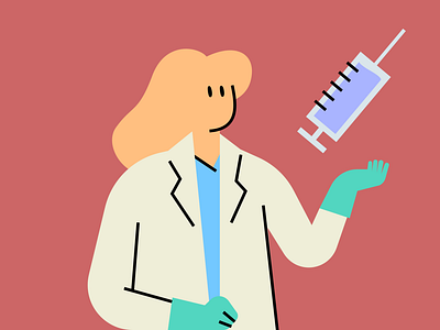 Lifesavers - Vaccine character design covid design doctor doodle flat hospital illustration medicine nurse shot vaccine vax vector virus