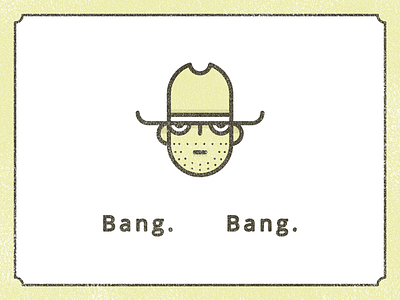 Bang. Bang. bang cowboy face illustration vector wanted wild west