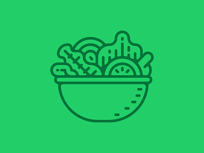 Salad bowl icon bowl food green healthy icon salad vector