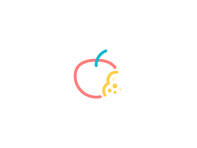 Apple Icon apple bite design doctor eat flat food fruit health health app icon illustration meal stroke vector