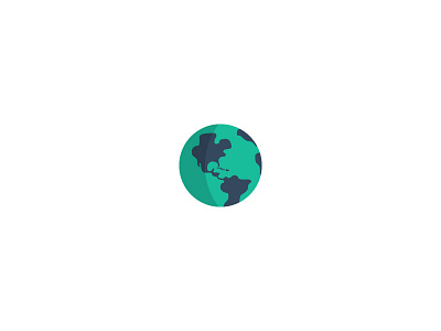 The World is Flat design flat icon web world