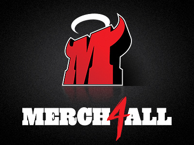 Merch 4 All logo devil logotype m merch merch4all saint
