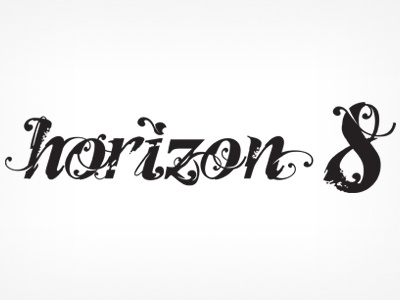 Horizon8 band logo 8 band horizon logotype metal