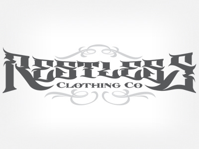 Restless Clothing Co logo clothing company lettering logo restless