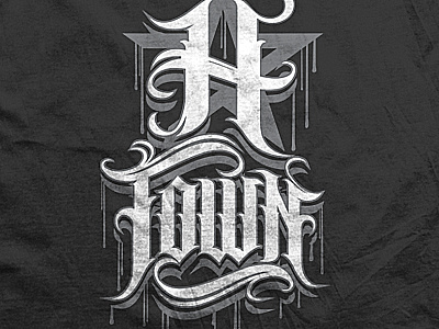 H Town (t-shirt lettering) by Andrey Chernevich on Dribbble