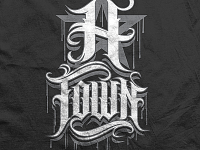 H Town (t-shirt lettering) h town houston lettering t shirt