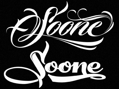 Soone lettering