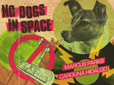 No Dogs In Space photoshop texture typography