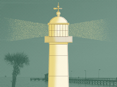 Biloxi Lighthouse Detail design illustrator mississippi photoshop texture