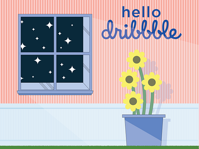 Hello Dribbble! design illustrator vector