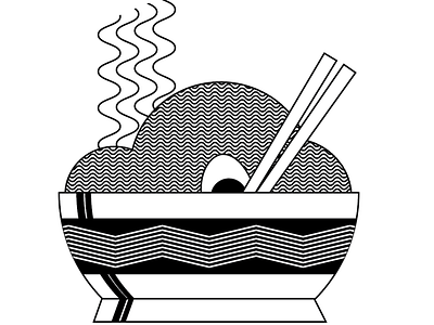 Ramen Sketch illustrator vector