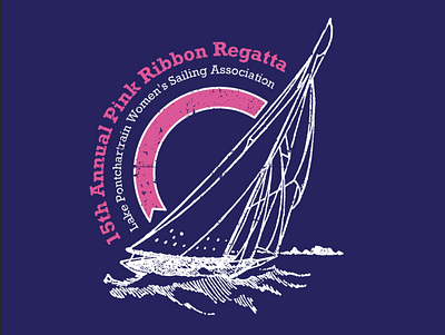 Pink Ribbon Regatta illustrator texture typography vector