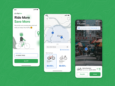 Bike Renting App Concept appdesign bicycle app bike bike rental cycle booking eco eco friendly interface map minimal rent a bike renting scooter rent ui