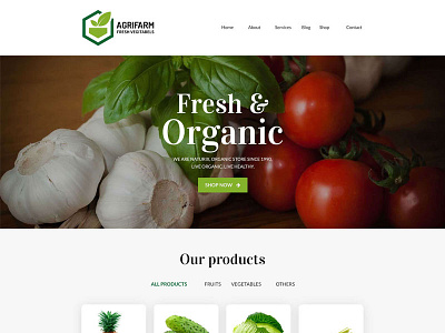 Agrifarm home page green veg website