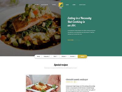 Sfg Home clean dark food mobile modern restaurant web website