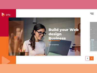 OMA Home page agency business clean creative design illustration landing layout page simple ui ux web webdesign
