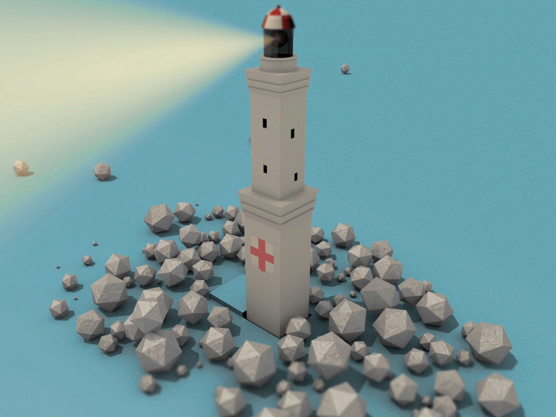 Genova in Motion // Lanterna 3d after effects animation low poly c4d cinema 4d genova gif lighthouse loop motion graphics