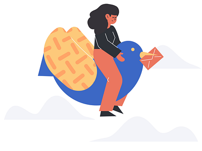 Landing Page Animation after effects animation bird character dribbble gif illustration loop motion graphics ui