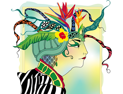 The Empress colourful design digitalart digitalillustration illustration imaginary mythical portrait