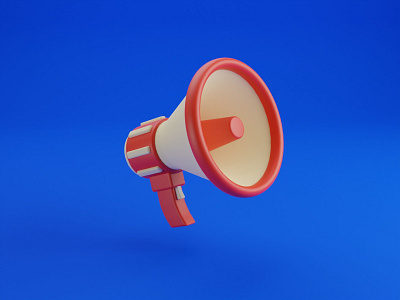 Megaphone 3D Illustration